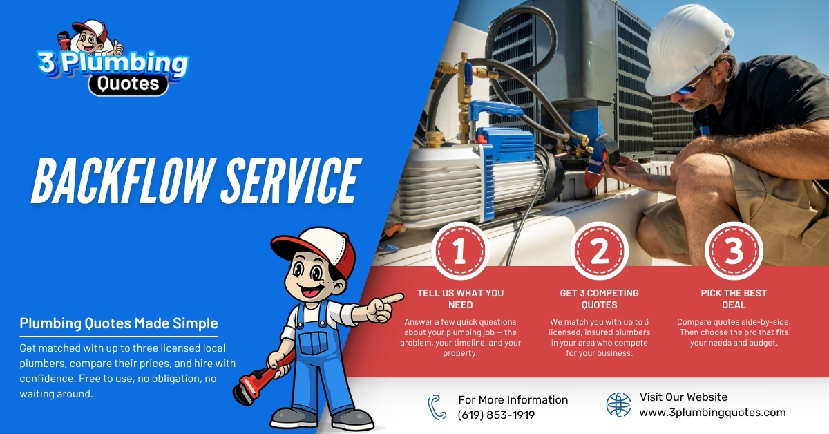 3 Plumbing Quotes Backflow Service