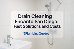 Bold text design reading 'How to Choose the Right Plumber for Your Home' for 3PlumbingQuotes. Clean modern typography.