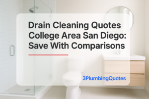 Bold typography design with a clean layout for plumbing maintenance blog by 3PlumbingQuotes.