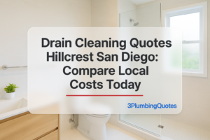 A clean design for blog about plumbing services, featuring bold typography by 3PlumbingQuotes.