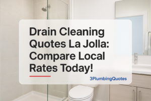 A clean typography design showing '{{ $('Title Maker').item.json.message.content }}' with a bright background for 3PlumbingQuotes.