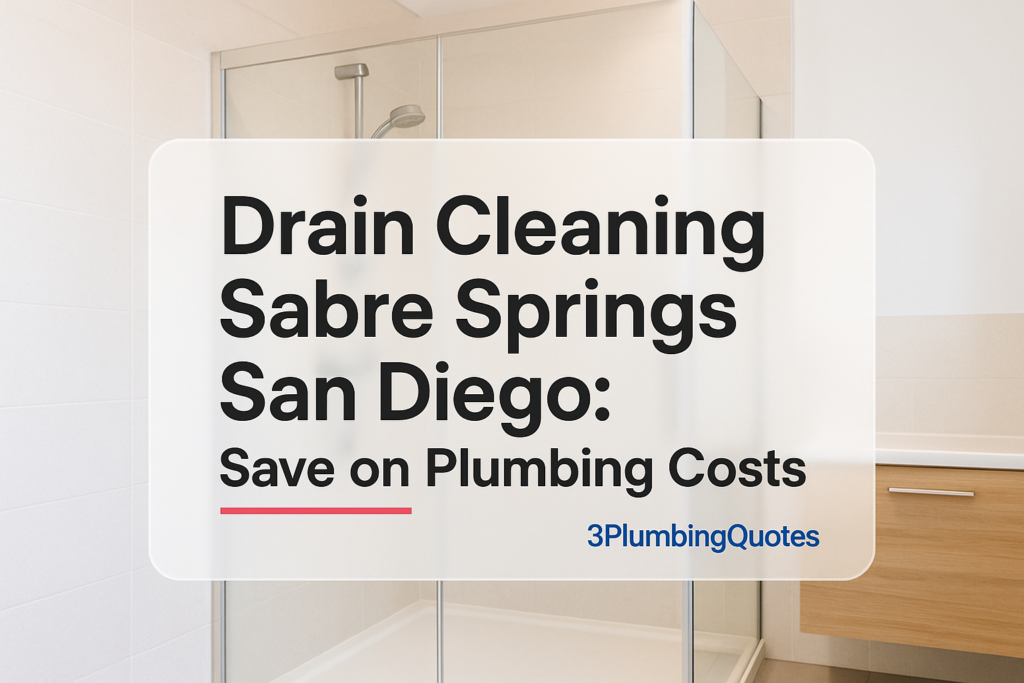 Bold typography design of 'Expert Tips for Quick Plumbing Repairs' over a bright bathroom background. 3PlumbingQuotes.