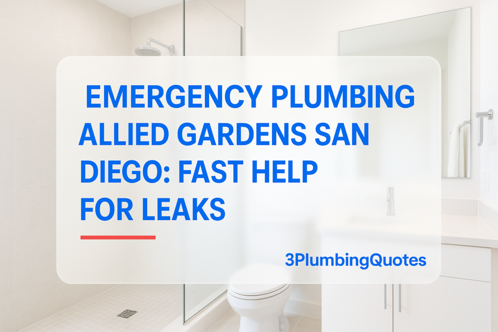 Clean blog image design with bold typography for blog title, promoting 3PlumbingQuotes services.