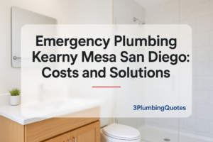 Clean typography design featuring the title 'How to Find a Reliable Local Plumber: Tips for Homeowners' with 3PlumbingQuotes branding.