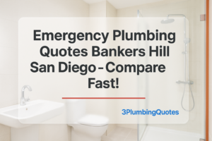 Bold title design saying 'How to Prepare Your Plumbing System for Winter' by 3PlumbingQuotes with a modern bathroom background.
