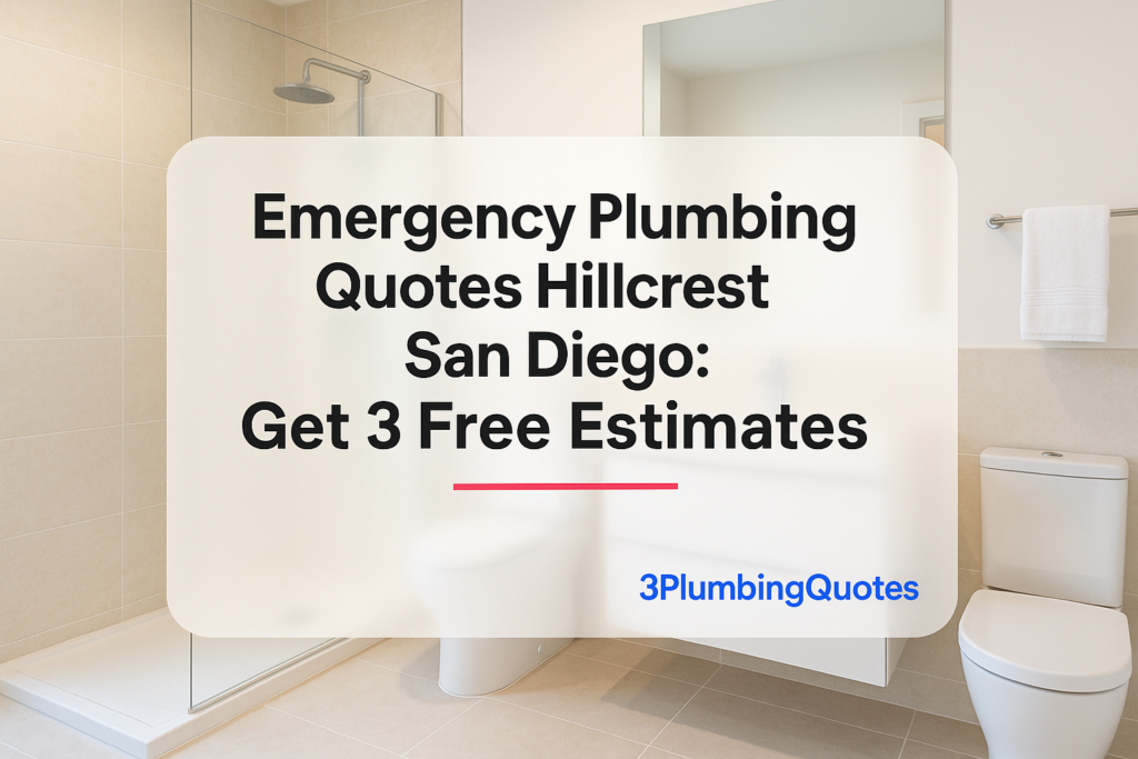 Bold text design for 'The Ultimate Guide to Plumbing Maintenance: Tips for Homeowners' featuring 3PlumbingQuotes branding.