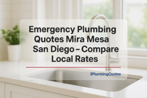 Bold text design reads 'How to Choose the Right Plumbing Fixtures for Your Home', provided by 3PlumbingQuotes.
