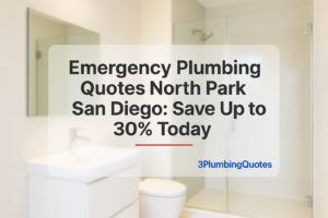 A clean blog image with bold typography: 'How to Choose the Right Plumbing Service for Your Home' from 3PlumbingQuotes.