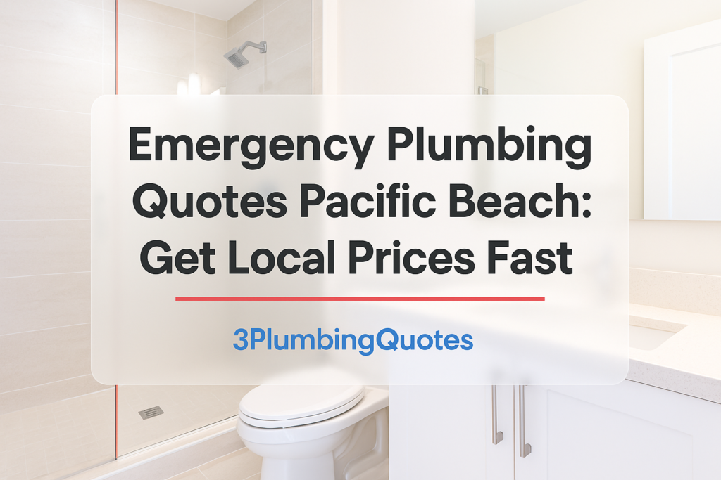 Bold text design for 'How to Choose the Right Plumber for Your Home' by 3PlumbingQuotes with a fresh kitchen background.