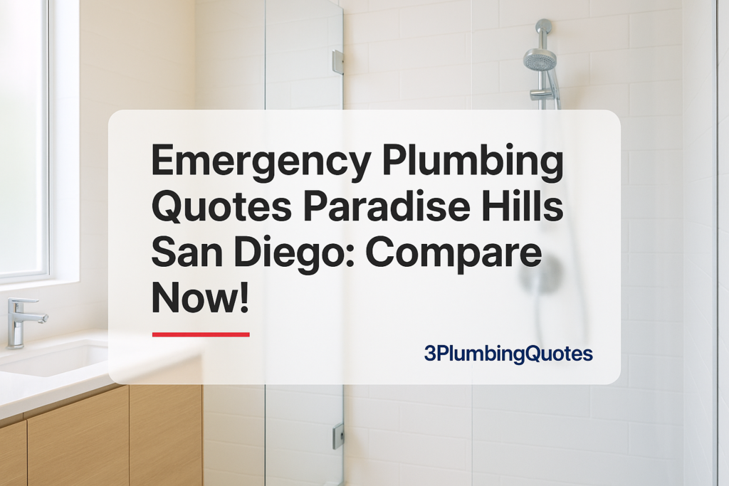 Bold typography design for 'The Essential Guide to Plumbing Maintenance for Homeowners', featuring 3PlumbingQuotes branding.