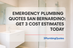 Bold text design for blog title about choosing a plumber, featuring 3PlumbingQuotes branding.