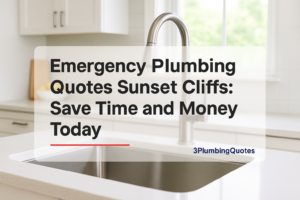 Blog header with bold text 'Protect Your Plumbing: 10 Essential Maintenance Tips for Homeowners'. Designed for 3PlumbingQuotes.