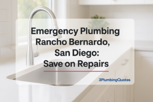 Featured image showcasing modern kitchen with bold text 'Expert Tips for Maintaining Your Plumbing System' from 3PlumbingQuotes.