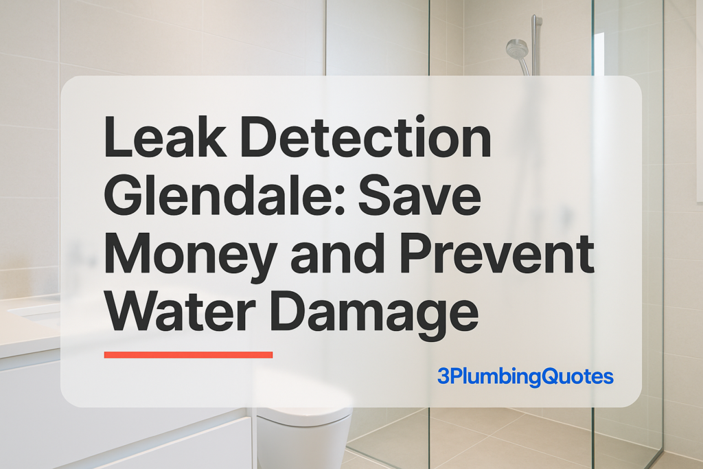 Clean and bold typography design for plumbing blog by 3PlumbingQuotes over a modern bathroom background.