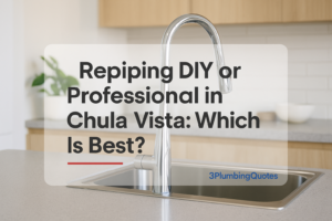 Bold text design with the title 'How to Choose the Right Plumber for Your Home'. Image by 3PlumbingQuotes.