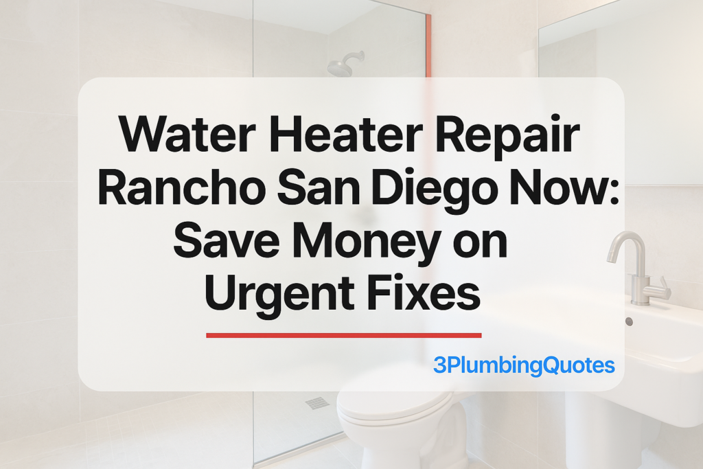 Text overlay for a blog post on finding local plumbers, showcasing 3PlumbingQuotes branding.