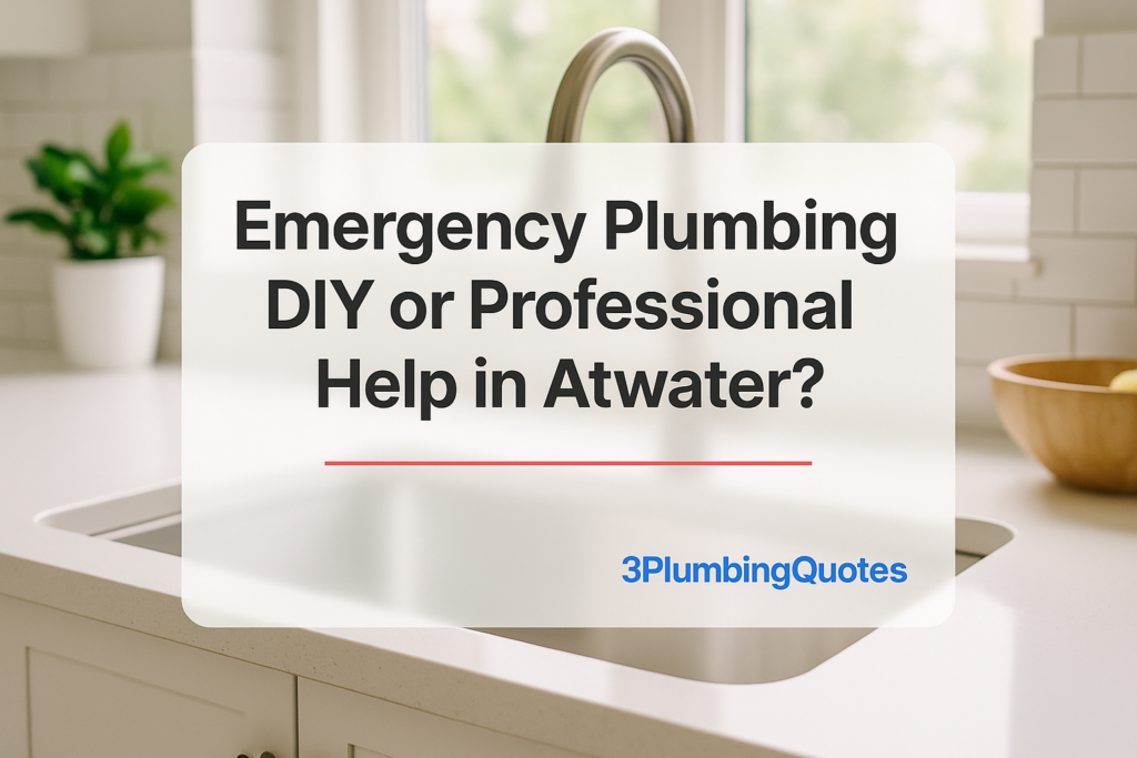 A clean design showing the blog title 'How to Choose the Right Plumber for Your Home' in bold text by 3PlumbingQuotes.