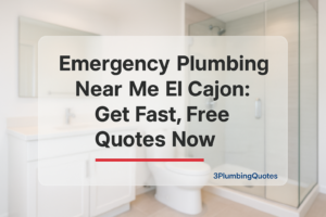 A modern design featuring bold typography stating 'How to Choose the Right Plumbing Service for Your Home', from 3PlumbingQuotes.