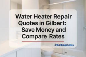 Clean typography design featuring '{{ $('Title Maker').item.json.message.content }}' for 3PlumbingQuotes over a bathroom background.