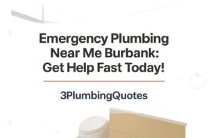 Image showing bold typography for 'Essential Plumbing Tips for Homeowners' designed for 3PlumbingQuotes. Clean and modern layout.