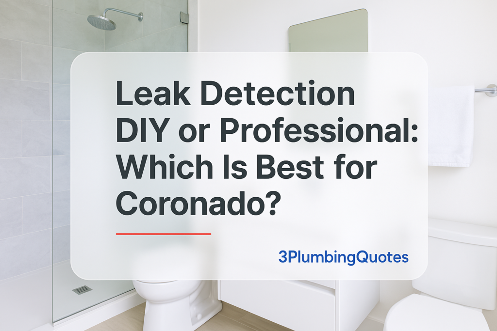 Blog headline on a bright laundry room background, promoting plumbing tips by 3PlumbingQuotes.