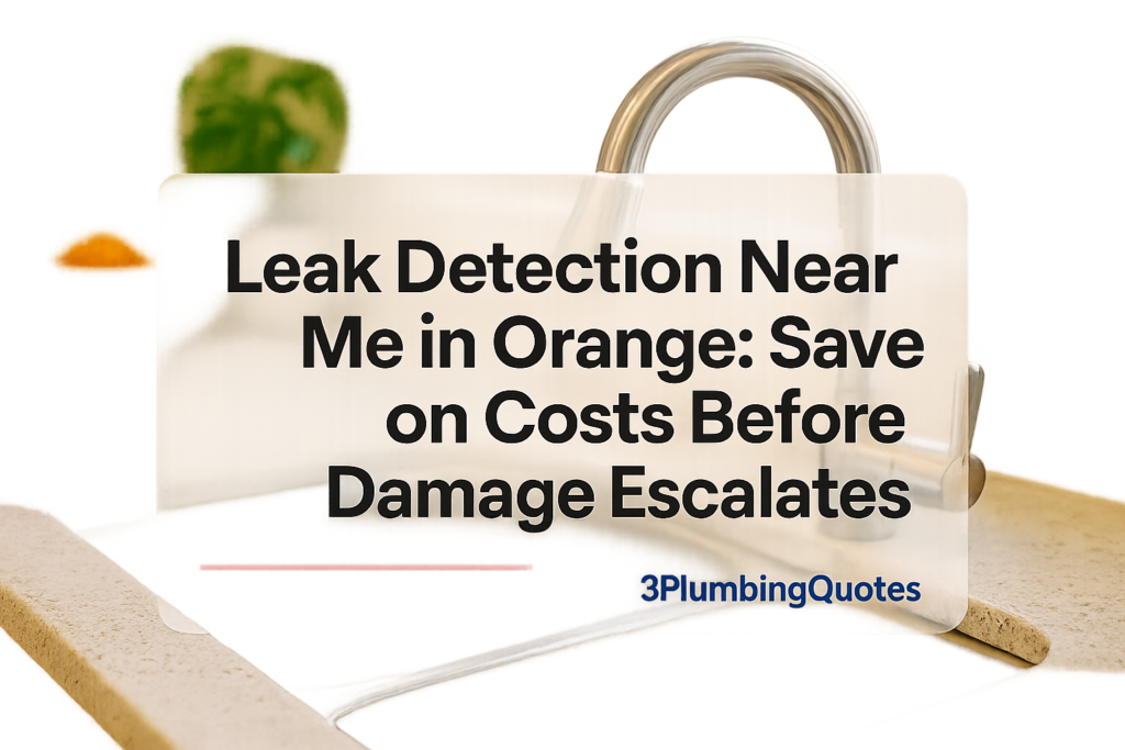 Clean typography design displays the blog title about local plumbers, with branding from 3PlumbingQuotes.
