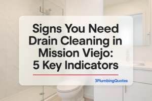 Bold text reads 'How to Choose the Right Plumbing Service for Your Home', designed for 3PlumbingQuotes. Clean and modern layout.