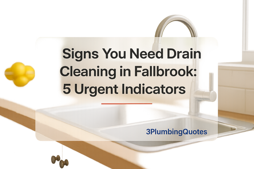 The blog title features bold modern typography over a bright kitchen scene, highlighting smart plumbing solutions by 3PlumbingQuotes.